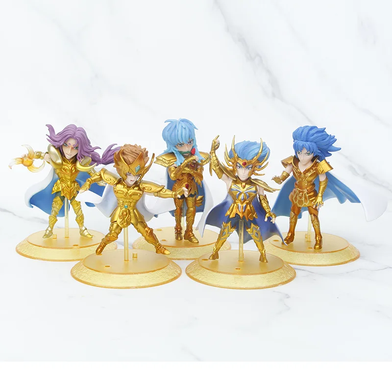 Anime Japonês Saint Seiya, Pano Mito, Leão, Aiolia, Aquário, Camus, Câncer, Máscara da Morte, Zodíaco Dourado, Ação Cavaleiro, 11cm