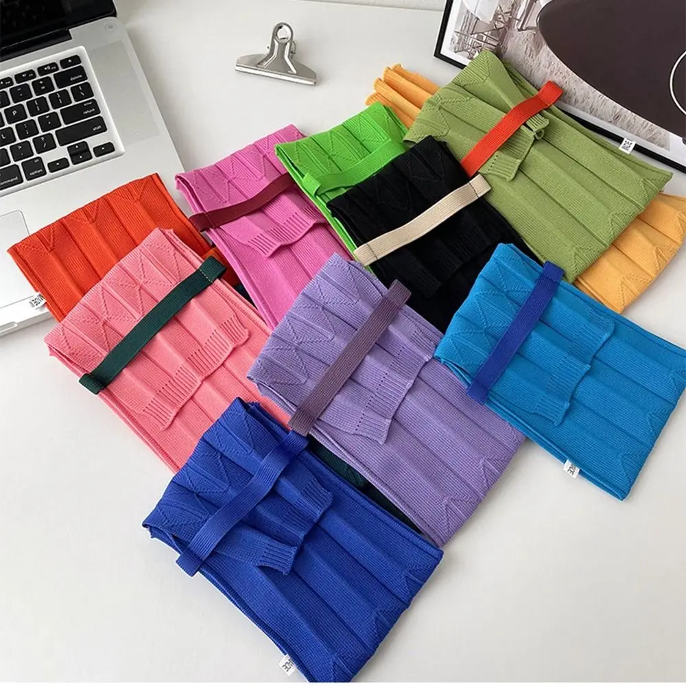 Simple Knitting Small Crossbody Bags Women Organ Pleated Mini Shoulder Messenger Bag Ladies Foldable Long Straps Phone Purse