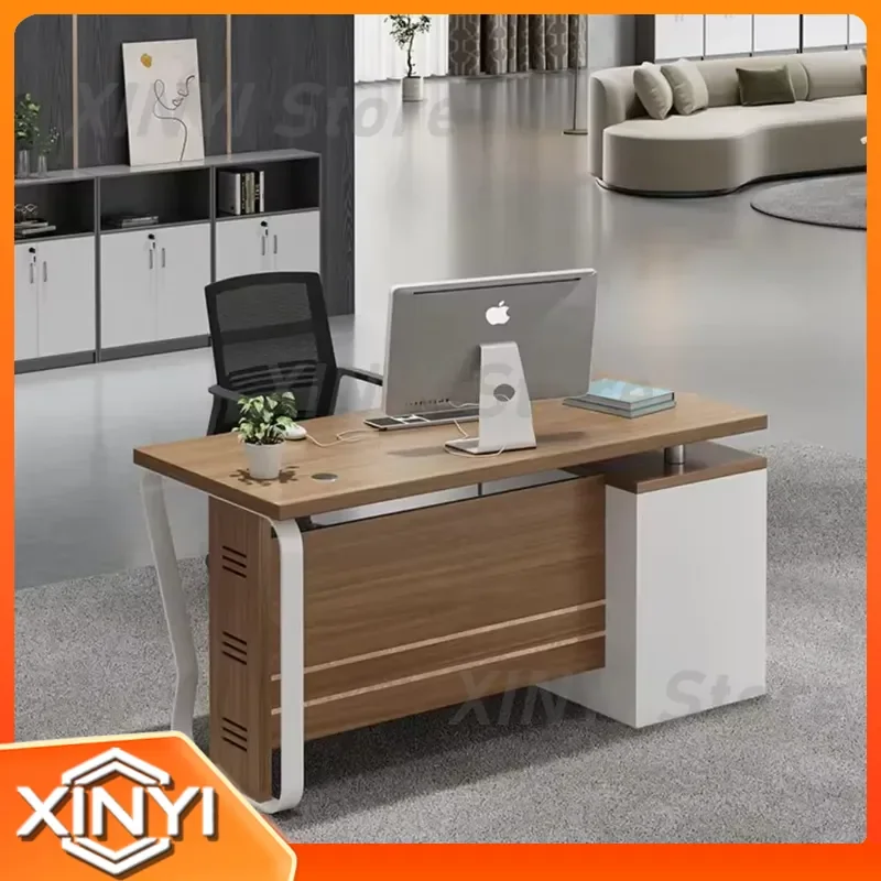 Modern Design Extendable Wooden and Steel Office Desk for Home Office Workstation for Small Space for Standing Desk for