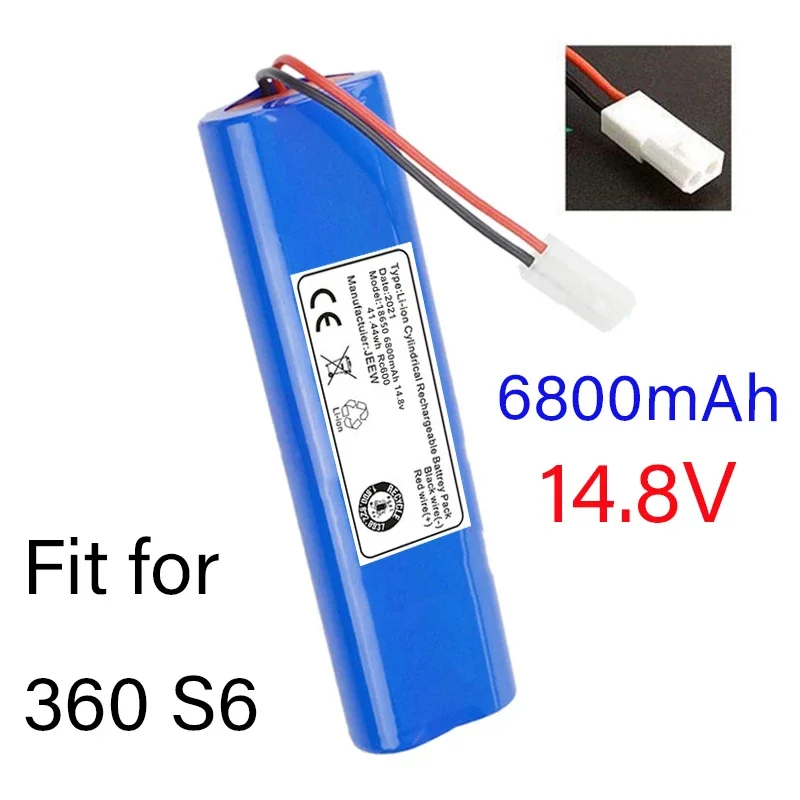 

Pack De Batteries 4S1P 14.8V 6800mAh De Remplacement Pour Aspirateur Robot Qihoo Fit For 360 S6 De Rechange Et Accessoires