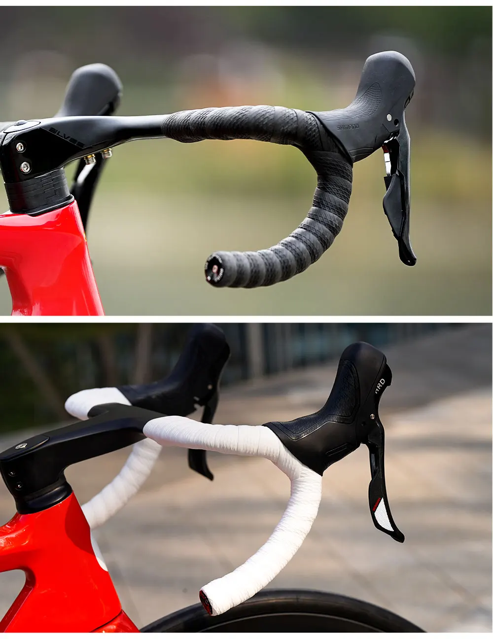 2Roll Bike Grips Lenkerband, Silikon-Lenkerband, Stoßdämpfung, rutschfest, langlebig, wiederverwendbar, Wickelband für Rennräder, ONIRII – Detail 2