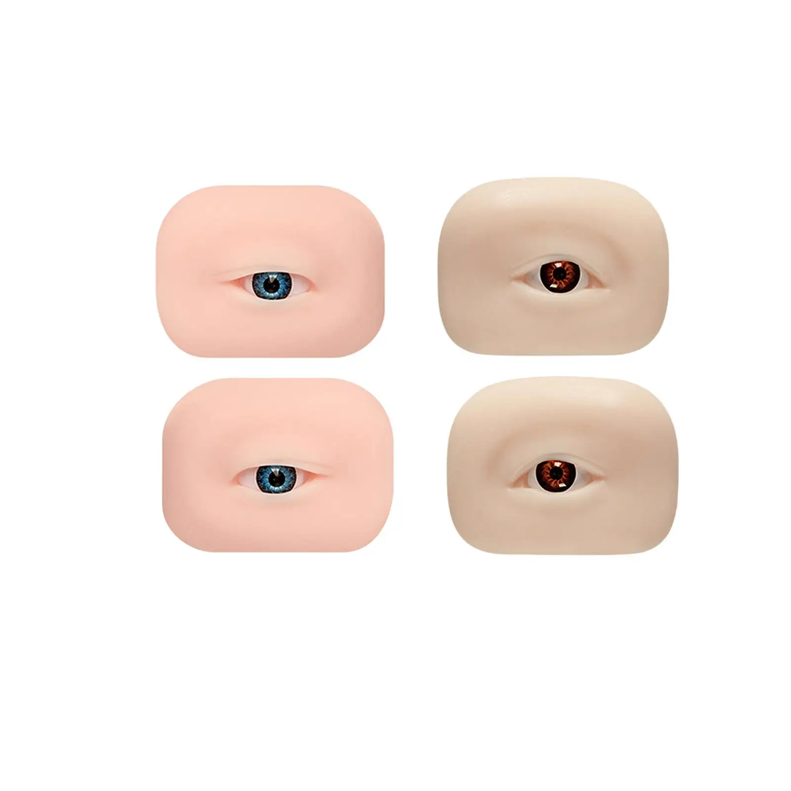 Silicone Eye Model Eye Makeup Mannequin Easy to Clean Semi Permanent Eyebrow Line Practice Makeup Practice Aid Resuable