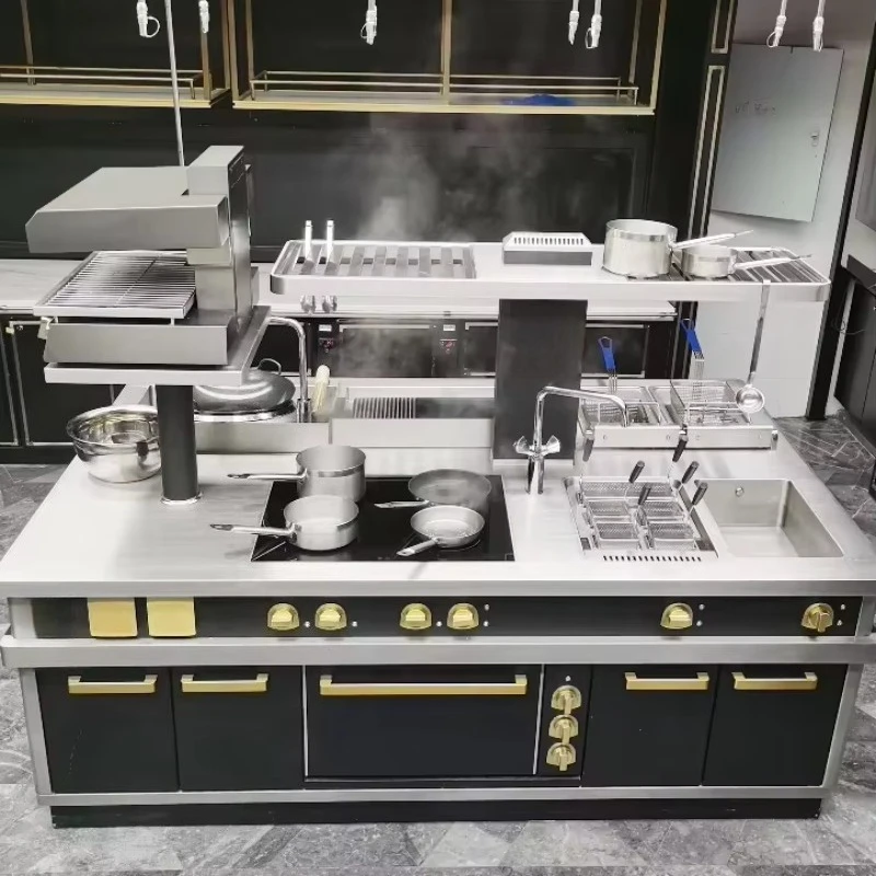Premium Stainless Steel Commercial Cooking Equipment Versatile Fast Heating Design with Modern Compact Space-Saving Features