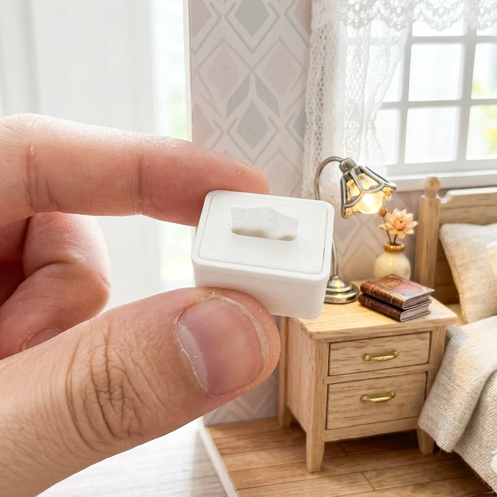 6pcs Miniature Home Decoration Tissue Box, Mini Model Tissue Box, Model Decoration Ornament, Micro Landscape Shooting Prop