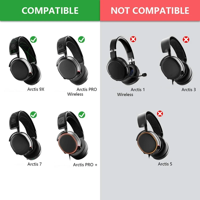 Neues Ersatz Stirnband Kopfhörer Velours elastisches Stirnband Top Pad Kissen für Stahls erien Arctis 7