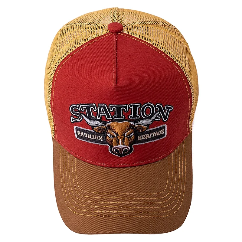 حار بيع الصيف تنفس شبكة قبعة سائق الشاحنة بولز رئيس نمط قبعة بيسبول Snapback القبعات للرجال والنساء