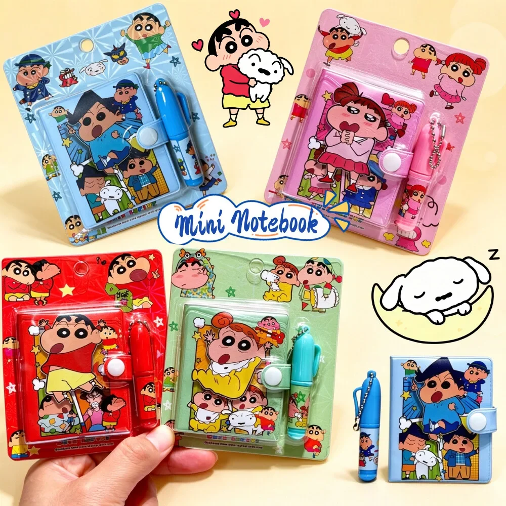 @# Classics Crayon Shin-chan Cartoon Pocket Book Cute Mini Notebook Stationery Set Christmas Birthday NEWYEAR Gifts クレヨンしんちゃん