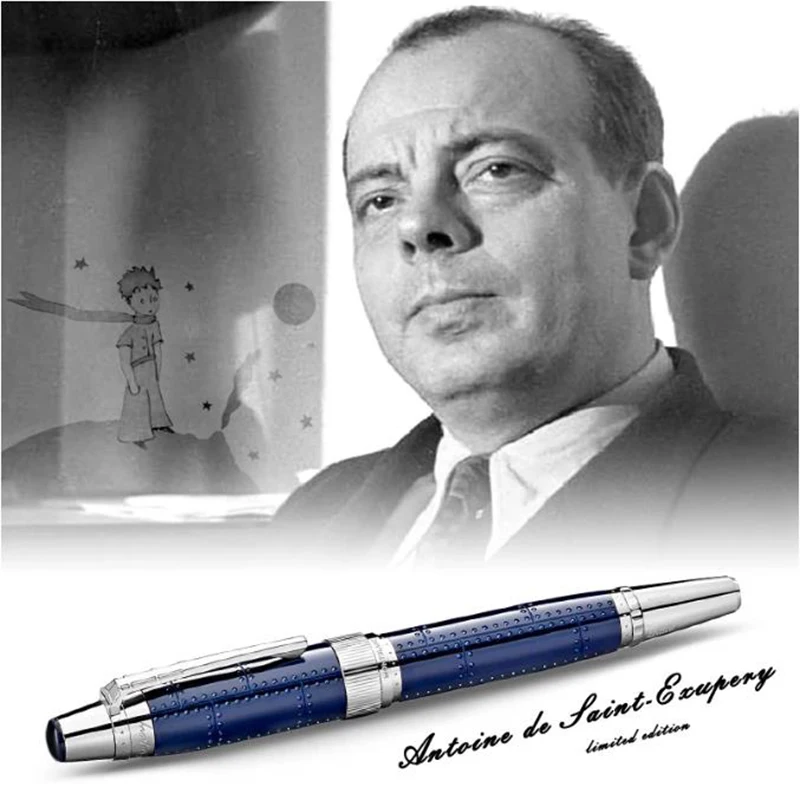 

Writer Edition MB Antoine De Saint-Exupery Black Resin Fountain Rollerball Ballpoint Pen Writing Smooth With Serial Number