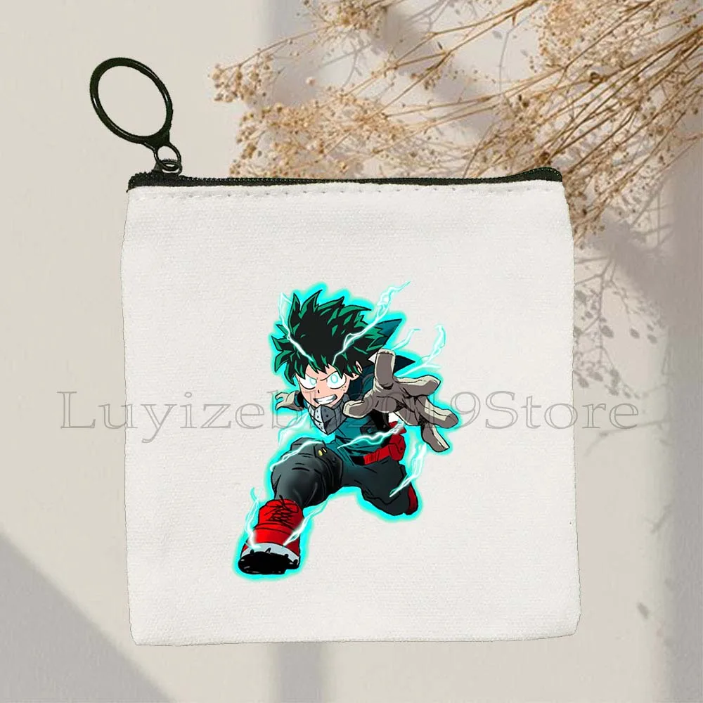 Manga Deku My Hero Academia Todoroki Tsuyu Himiko Bakugo Genius Himiko Canvas Coin Purse Key Case Small Bag Wallet Zipper Pouch