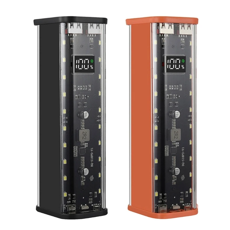 Caixa bateria armazenamento seguro 8x18650 com carregamento rápido múltiplo DIY Power Case Dropsale