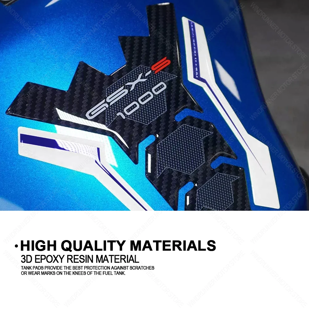 For GSX-S 1000 2024 Motorcycle Accessories Waterproof Protective Tank Pad Sticker 3D Epoxy Resin Protective Sticker