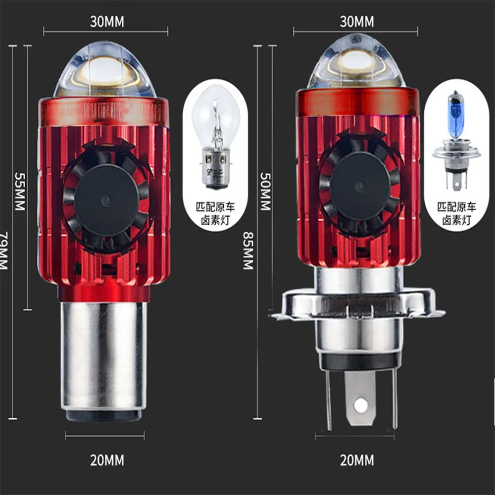 10000LM H4/H6 12 فولت LED دراجة نارية المصباح لمبة موتو الأضواء CSP عدسة أبيض أصفر مرحبا لو مصباح سكوتر اكسسوارات أضواء الضباب