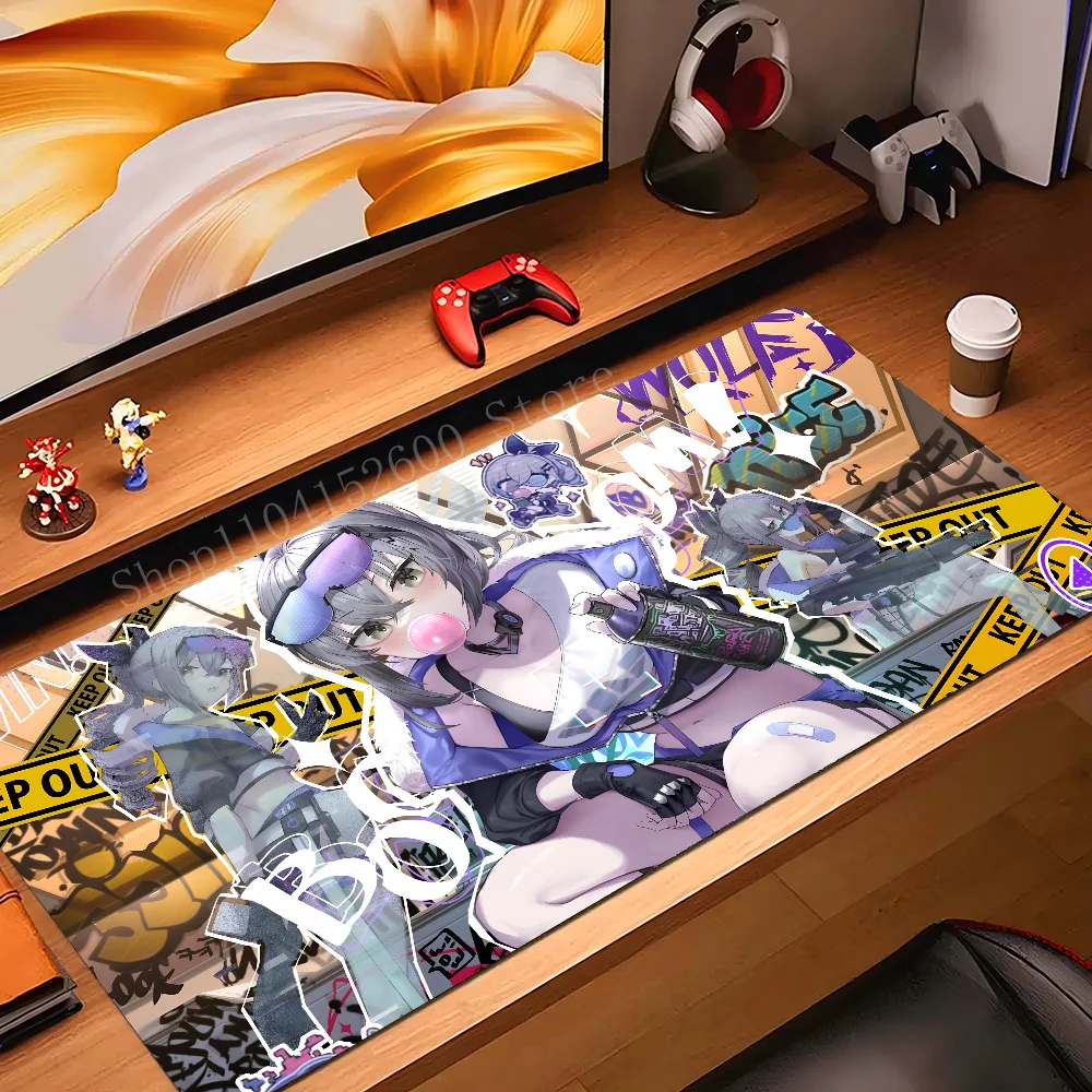 

Honkai Star Rail Silver Wolf Mousepad Mouse Mat Desk Mat With Pad Gaming Accessories Prime Gaming XXL Keyboard Pad