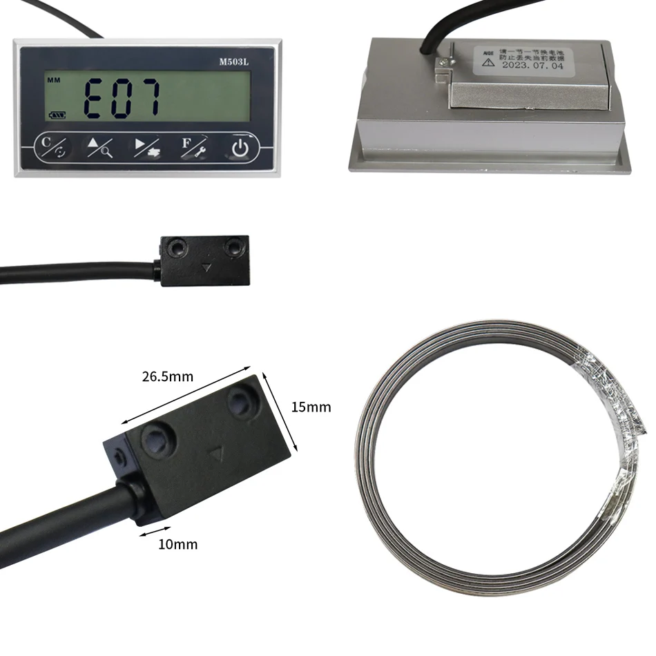 Magnetic Scale DRO LCD Display M503L Digital Radout Integrated Embedded Magnet Measurement System Magnetic Tape with Stain Belt