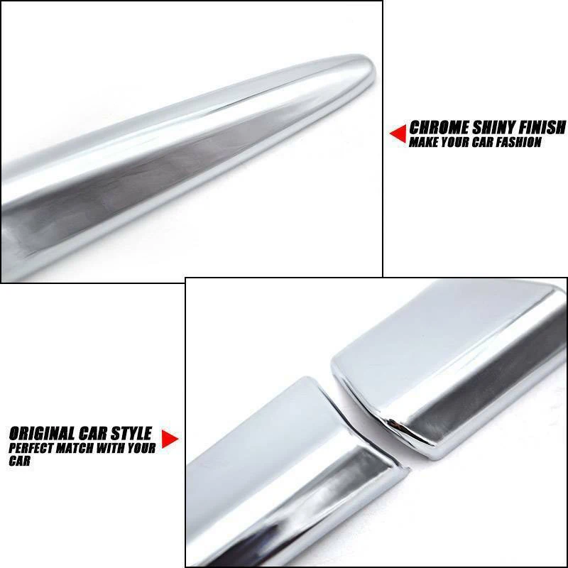 4Pcs Chrome Side Door Rear View Mirror Pillar Trim Cover Anti-Rub Strips Stickers For Honda Civic 2018 2019 2020