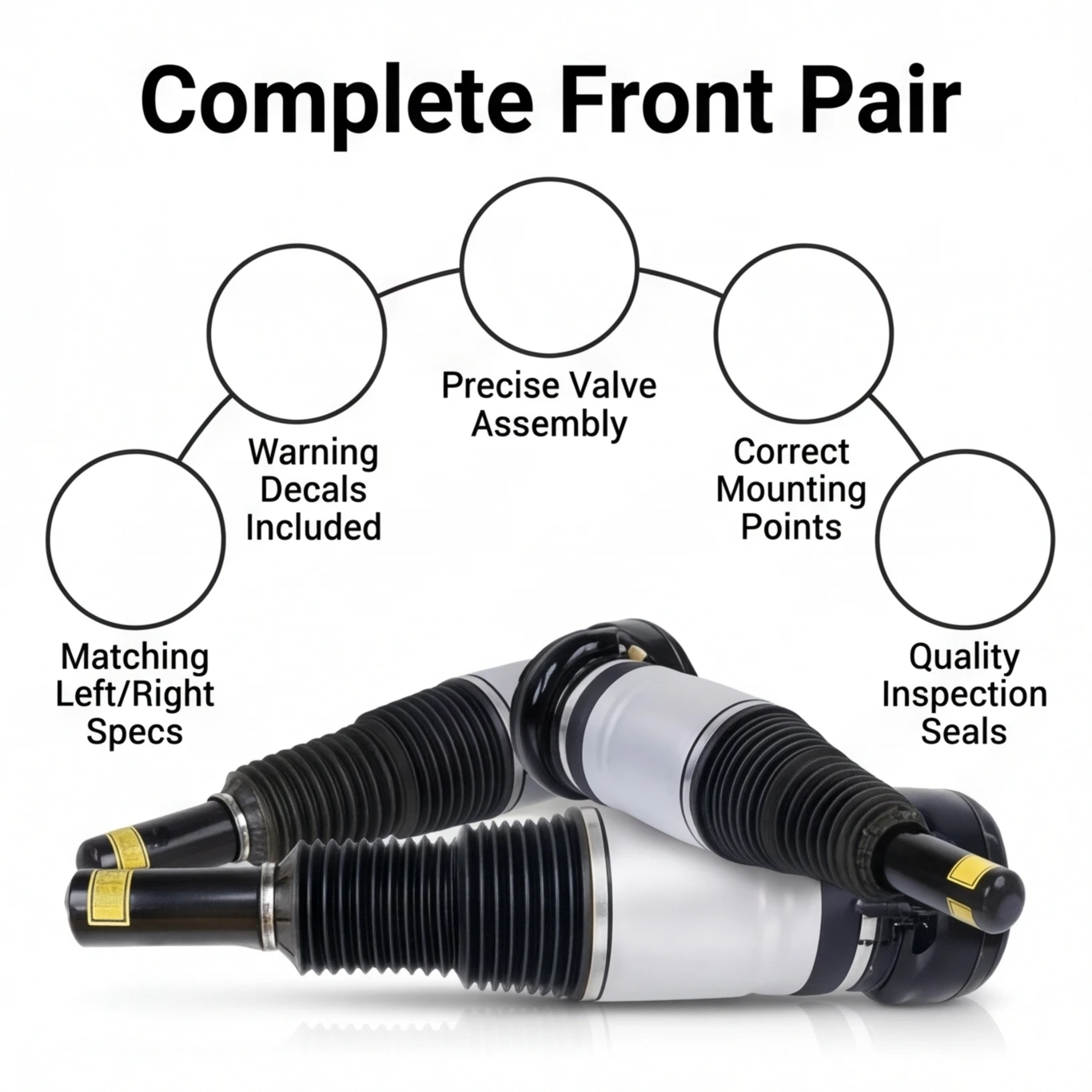 

2pcs Front Air Suspension Shock Absorber Struts For Audi A8 S8 4N D5 Quattro 4N4616039F, 4N4616040F