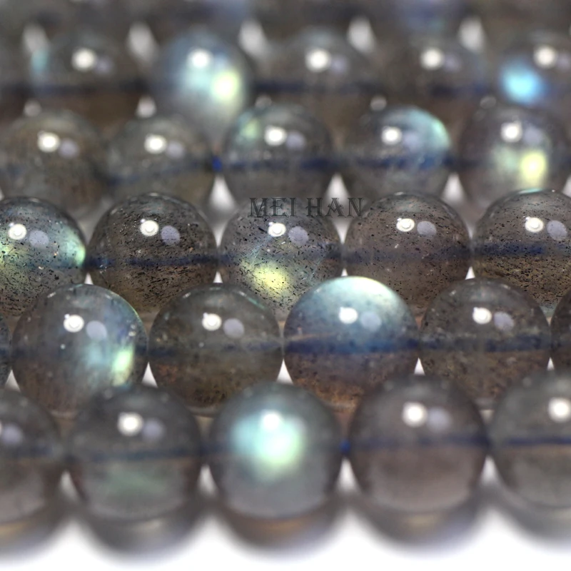 Meihan Natural AAA Madagascar Bulb Labradorite Smooth Round gem stone loose beads for jewelry DIY making