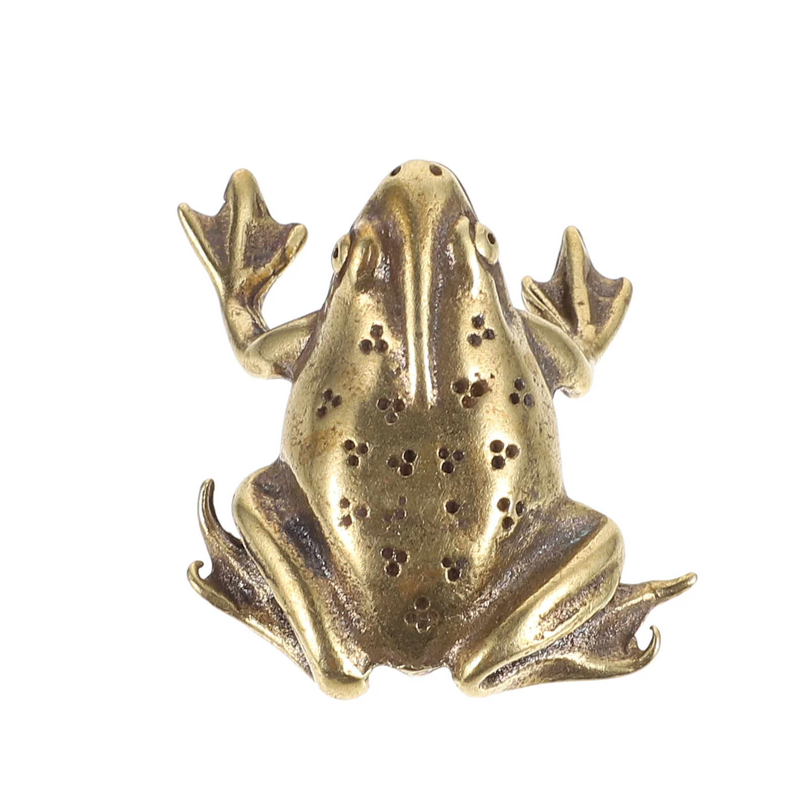 

Copper Miniature Frog Statue Home Ornament Classic Vintage Frogs Decoration Mantelpiece Tabletop Accent Frogs Figurine