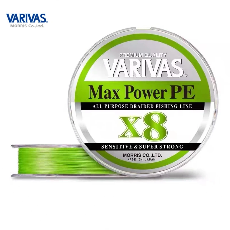 VARIVAS-Barribas X8PE Line Smooth Road Subline, Green Japan Fishing Line, 100% Original, Max Power, 150mm, 200mm