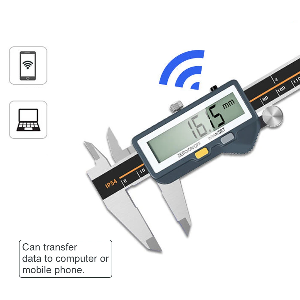 Mitsuwa Built-in Bluetooth Digital Calipers for Wireless Transmission Electronic Calipers for Measuring 0-300 mm Outside Diamete