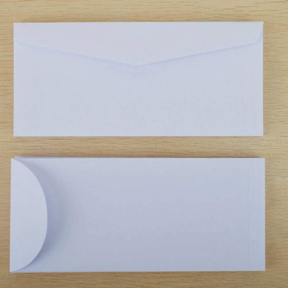 40Pcs White Blank Envelopes Cash Invitation Envelopes Paper Thick Reusable Large Square Envelops Envelops Envelop