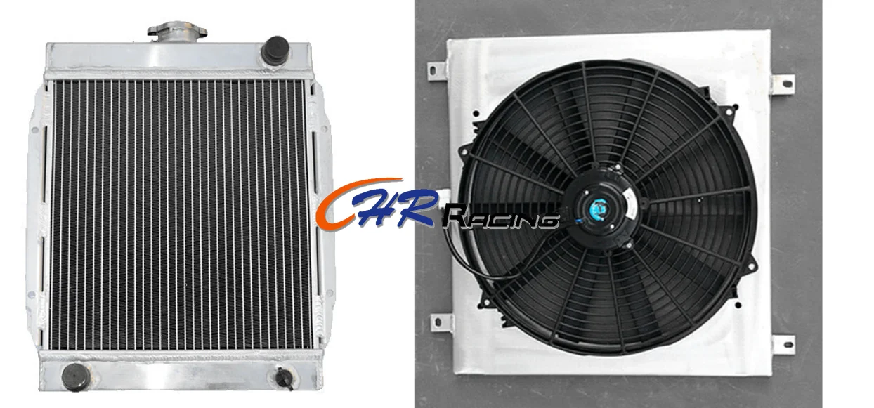 For 1970-1976 Nissan Datsun B110 1200 120Y B210 1.2L A12 MT Aluminum Radiator+Shroud+Fan