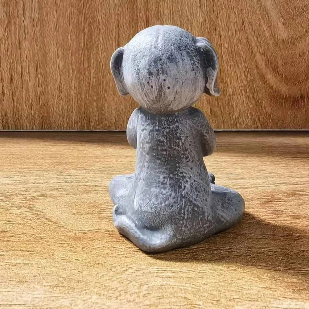 

2Pcs Sitting Figurines PVC Desk Decorative Dog Craft Decor Garden Statues Realistic Animal Sculptures Yard Decorations