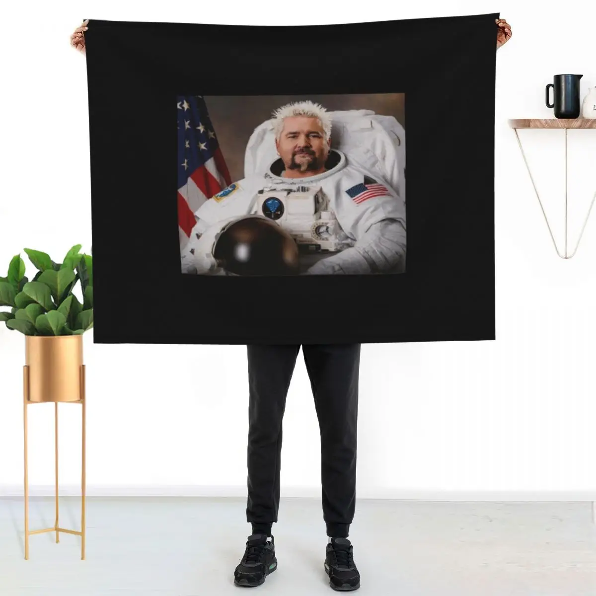 Flavortown on the moon Throw Blanket Giant Sofa Thin Plaid christmas gifts Beautifuls Tourist Blankets