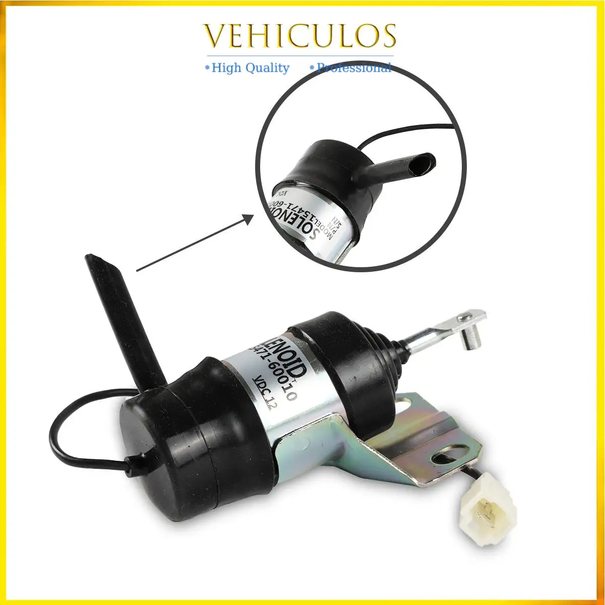 052600-1000 15471-60010 052600-1001 12V Car Fuel Stop Solenoid For Kubota KX161-2 V2203 KX101 Z482 D722 KX161 KX151 Parts