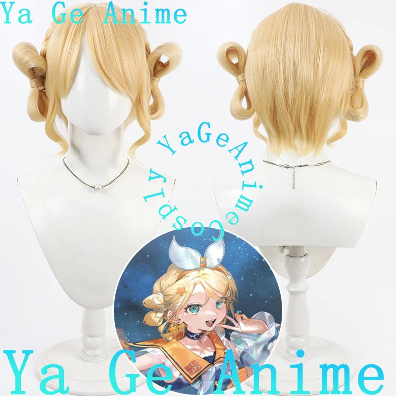 

Ya Ge Anime Stor In Stock Fast Shipping Miku Expo 2025 Kagamine Rin Cosplay Wig Anime Comic Reality Show Synthetic Wig