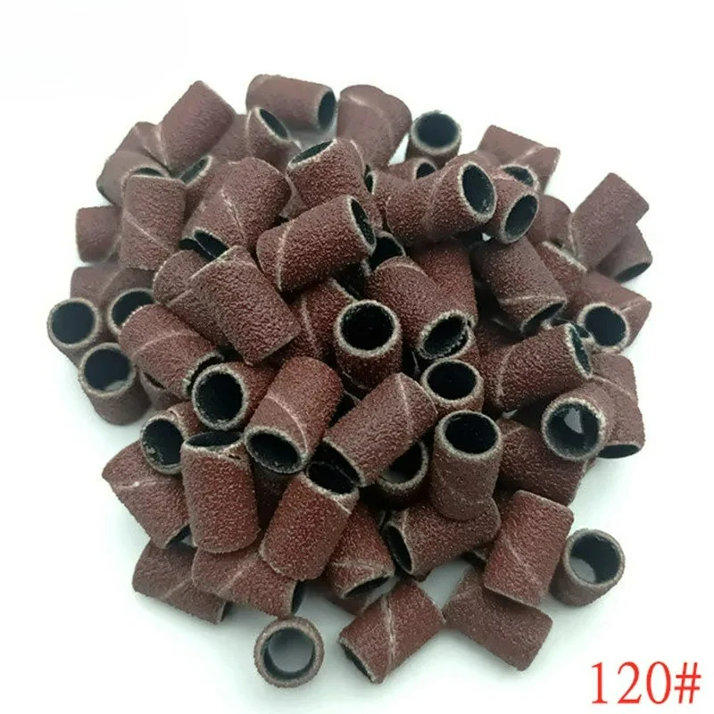 80 # 120 # 180 # مثقاب الأظافر. 50 قطعة/دفعة شريط تلميع الأظافر للعناية بالقدم مسمار الفن الأشعة فوق البنفسجية هلام البولندية مسمار مثقاب الملحقات #4