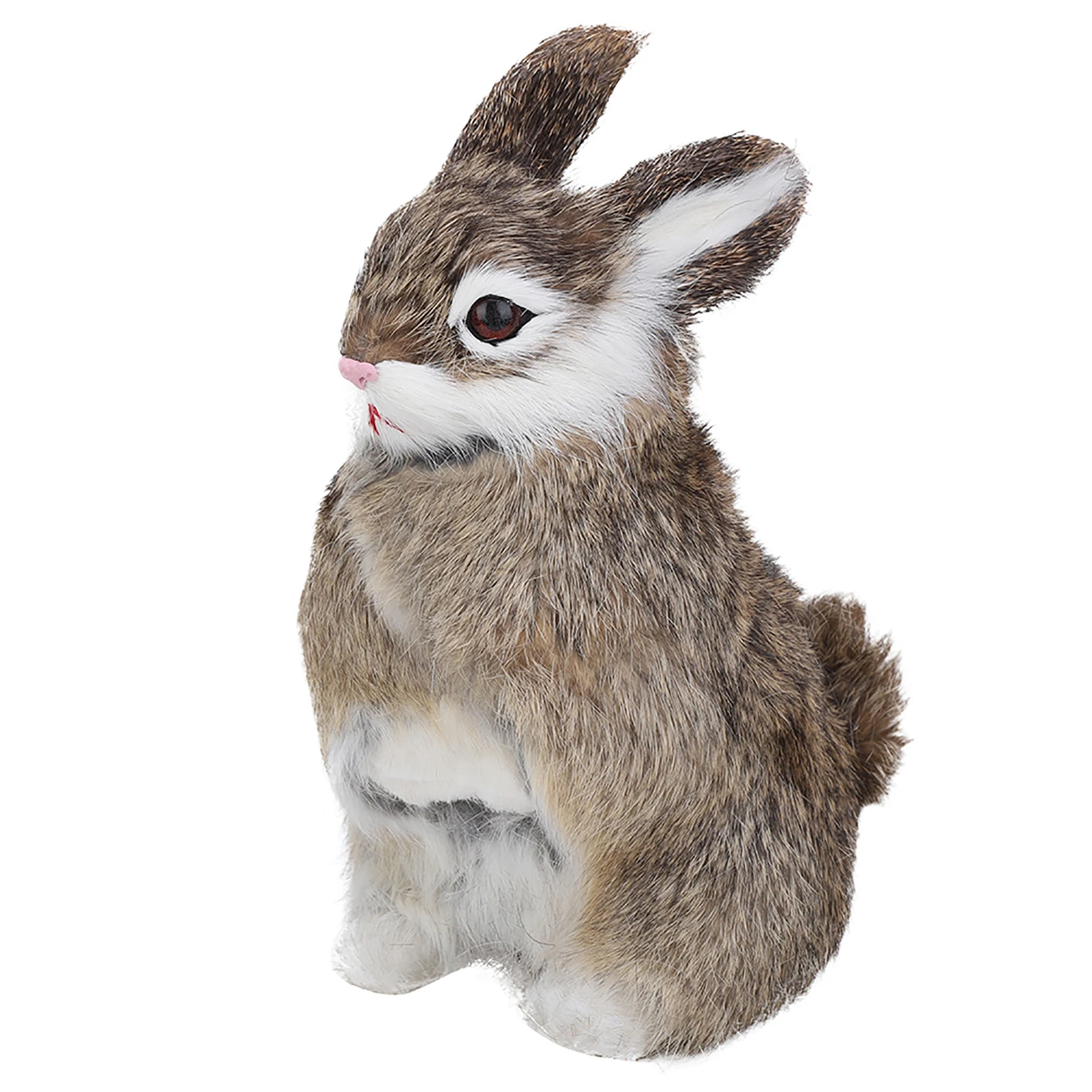 Cute Realistic Plush Rabbit Statue Simulation Animal Toy Model Easter Home Festival Decorative Ornament