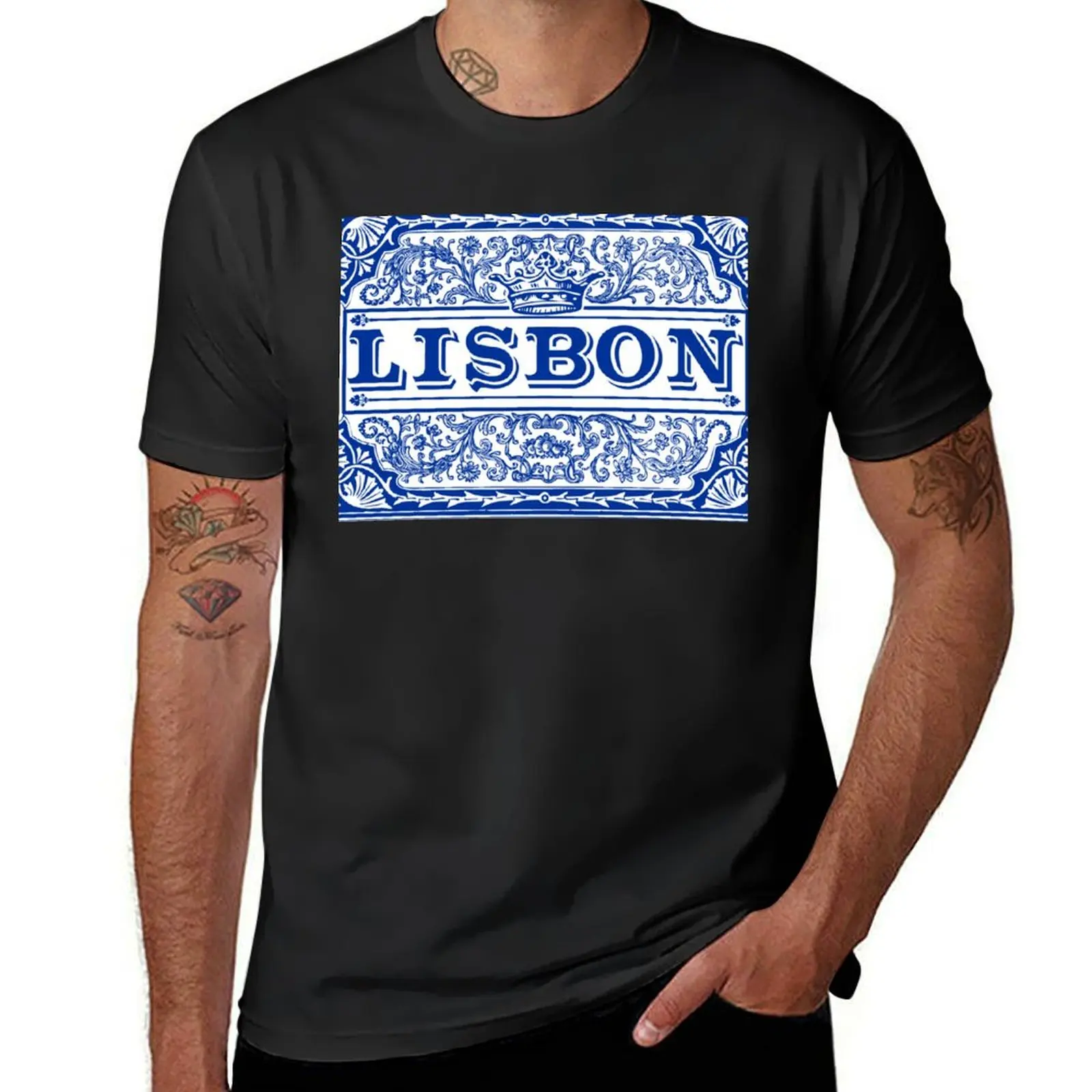 Azulejo Lisbon Azulejos Lisboa T-Shirt oversized new edition summer top mens t shirts pack