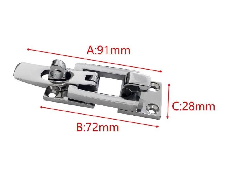 1pcs Stainless steel marine box buckle driver's seat door lock buckle yacht marine hardware accessories