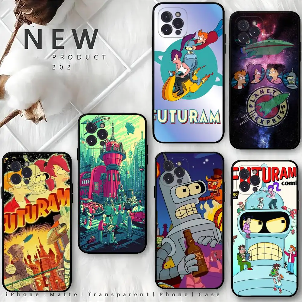 Funny Cartoon F-futurama Robot Phone Case For IPhone 15 14 13 12 Mini 11 Pro XS Max X XR SE 6 7 8 Plus Soft Silicone Cover