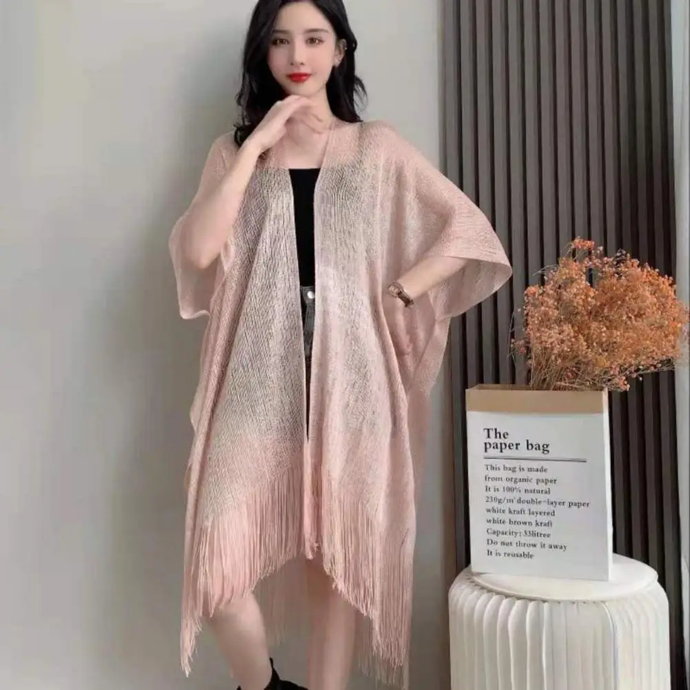 Summer Korean Version Loose Fit Women's Long Cardigan Summer Solid Color Breathable Thin Windbreaker Sunscreen Clothing