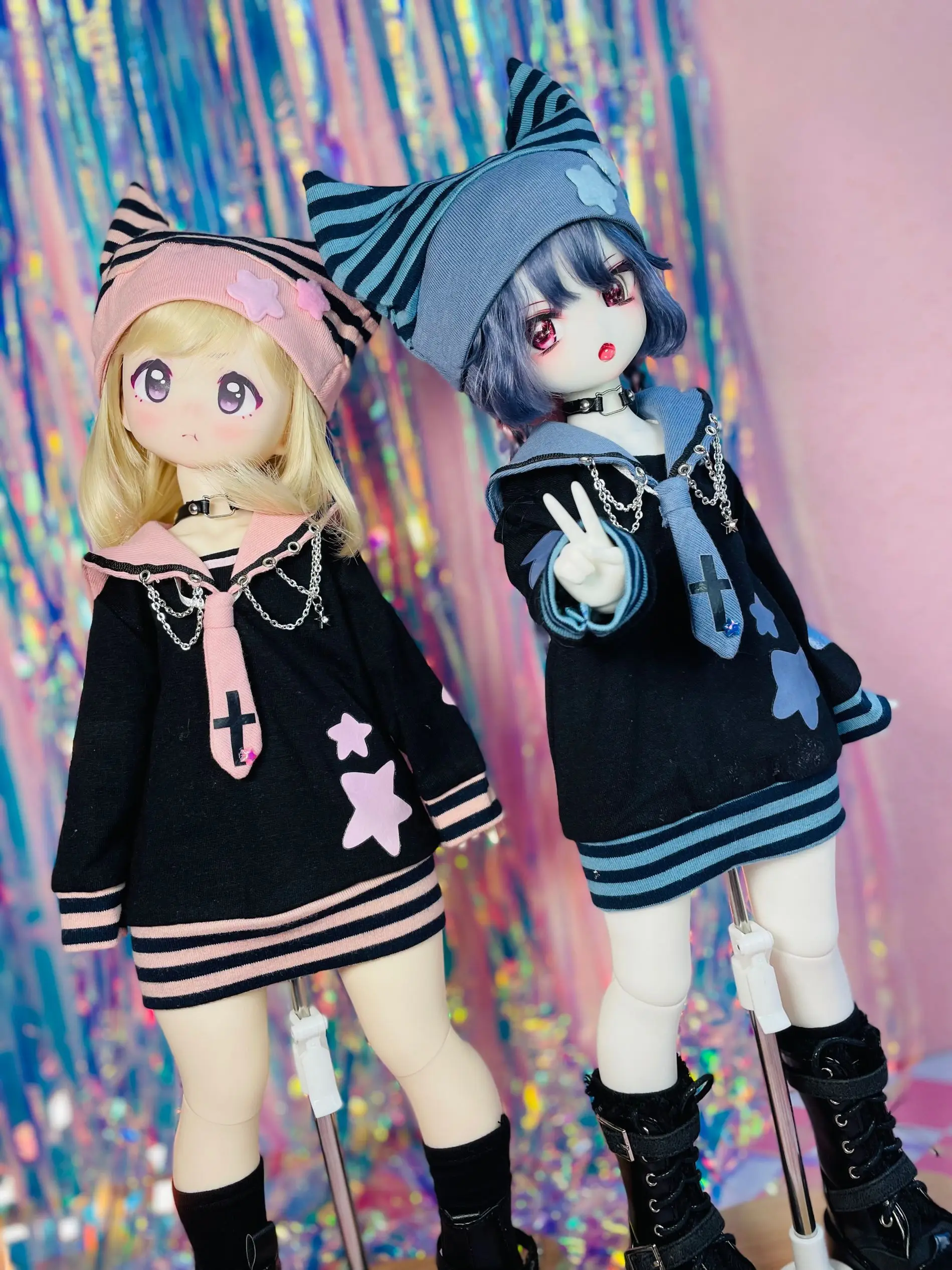 

BJD doll clothes for 1/4 size cute doll star cat clothes set BJD doll clothes 1/4 doll accessories (4 points)