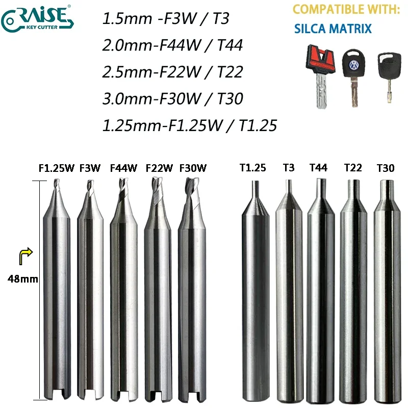 Locksmith Key Cutter F3  F44 F22 F30 Milling Cutter Compatible WIth SILCA Matrix Key Copy Machine HU63 FO21 TOY40 HU56 HU100 Key