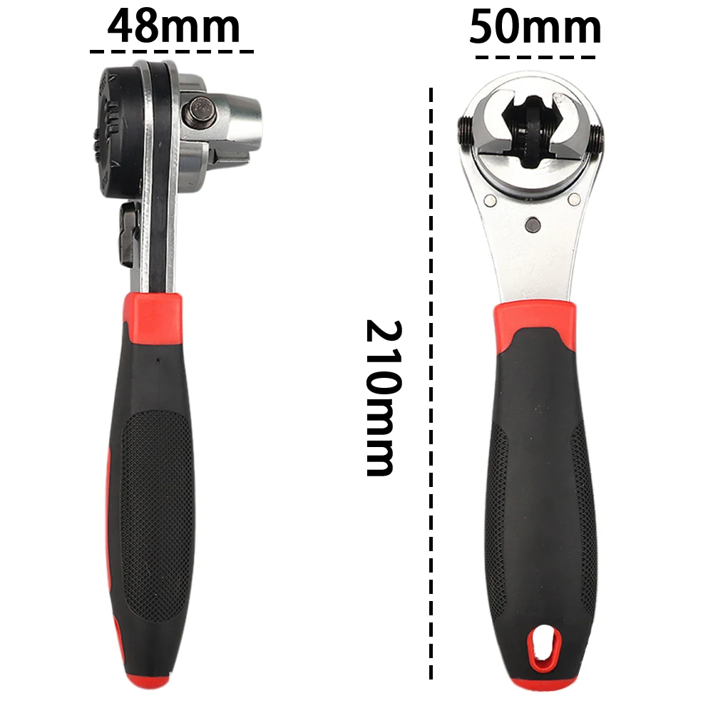 6-22MM Adjustable Adjustable Wrench Universal Socket Torque Ratchet Wrench Head Spanner Sleeve Repair Tool Car Repair Hand Tool