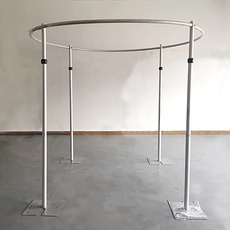

Round arch wedding background curtain frame gauze retractable support frame