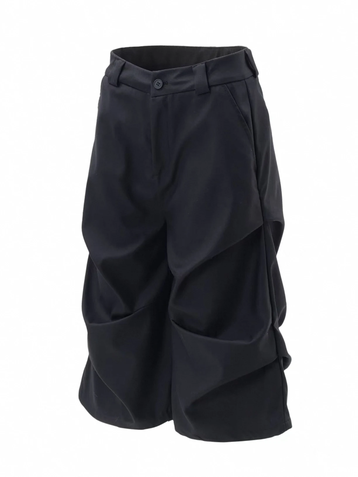 아메리칸 레트로 플리츠 워크웨어 반바지 남성 루즈핏 와이드 레그 로거 7부 여름 신상 캐주얼 팬츠 스트레이트 밑단