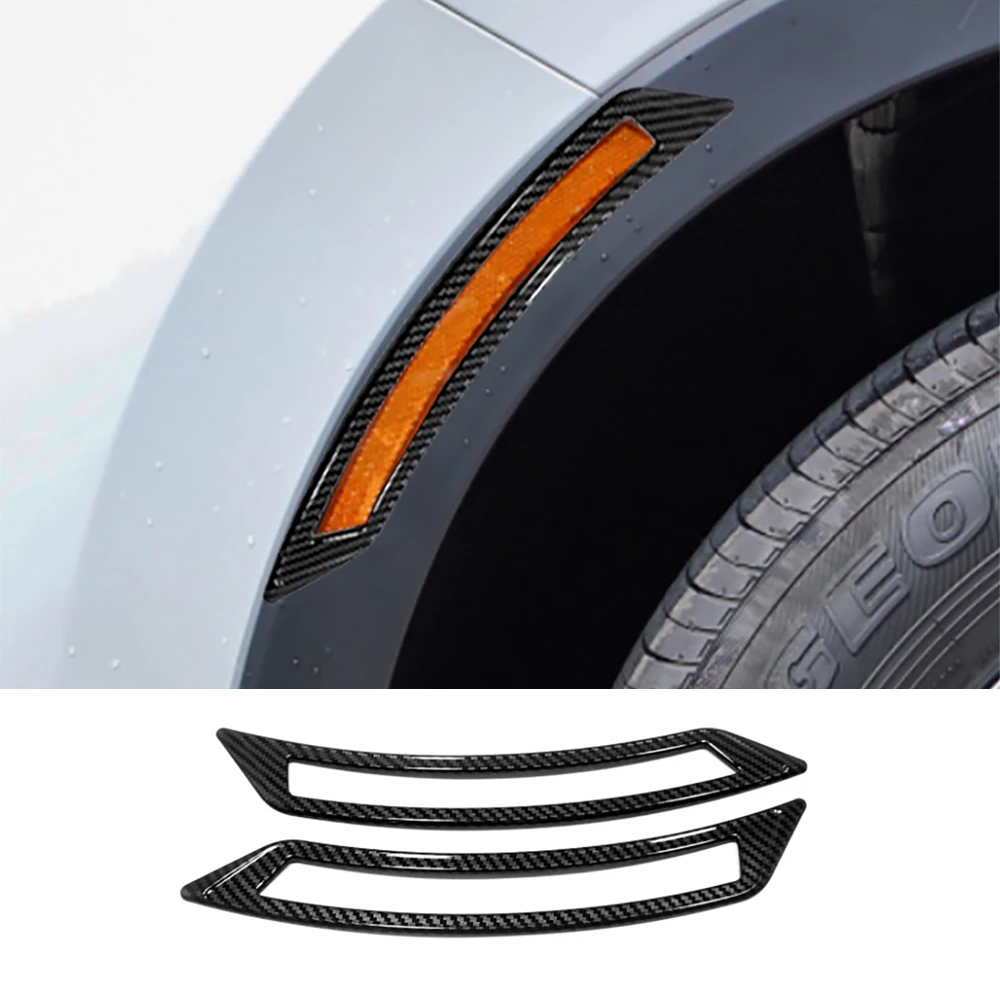 

Carbon Fiber Look Fender Turn Signal Indicator Bezel Trim For 2023 2024 Honda CR-V CRV Accessories