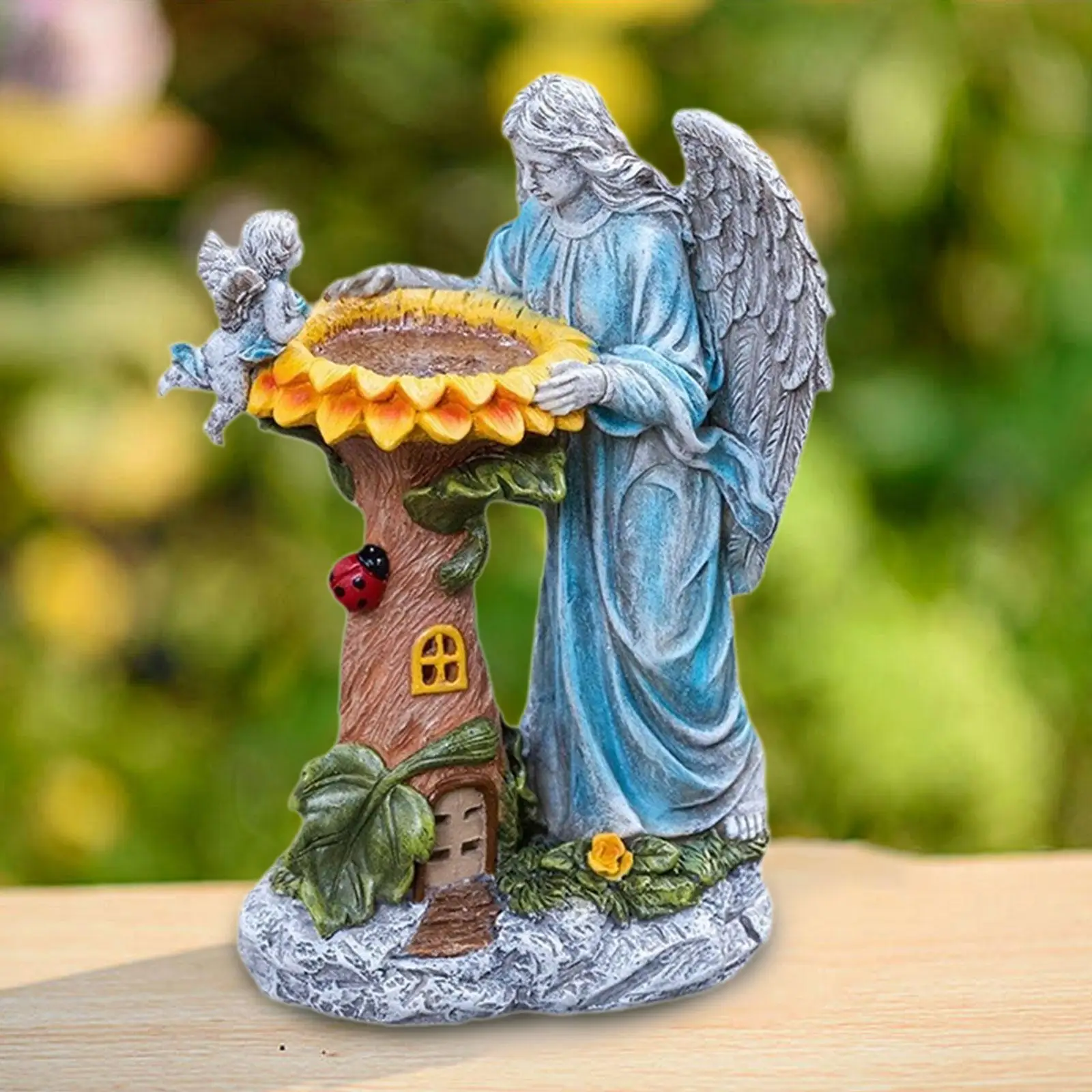 

Solar Angel Statue Light Decorative Resin Figurine for Courtyard Lawn Patio