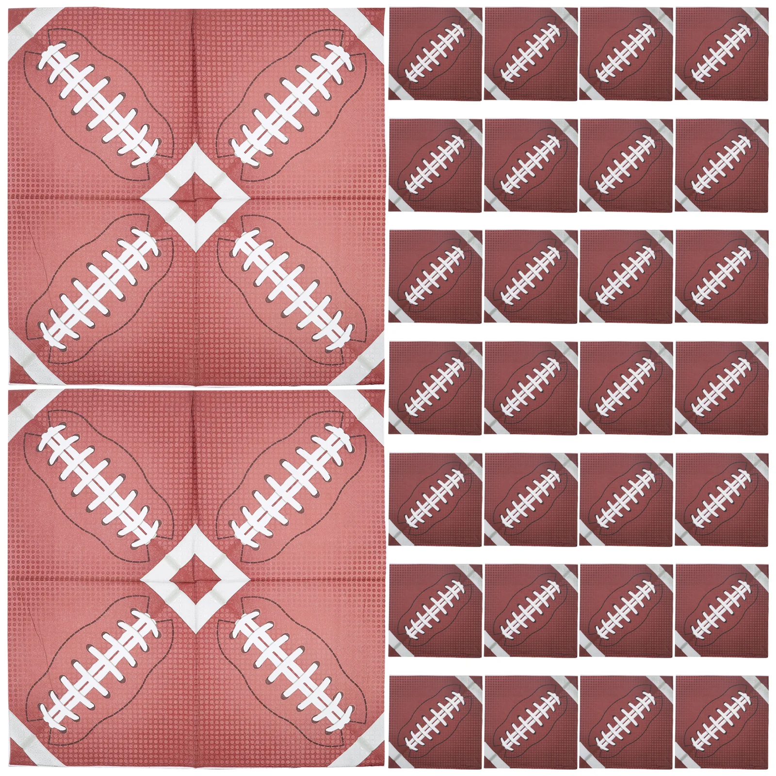 

48pcs Rugby Party Football Theme Paper Napkins For Birthday Party Decorations Tailgate Game Day Events Sports Fan Parties