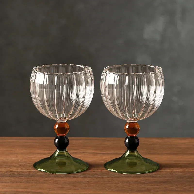 Trumpet High-stem Glass Cup Heat-resistant Wine Glass Juice And Champagne Glass Home-use Stylish Creative Gift