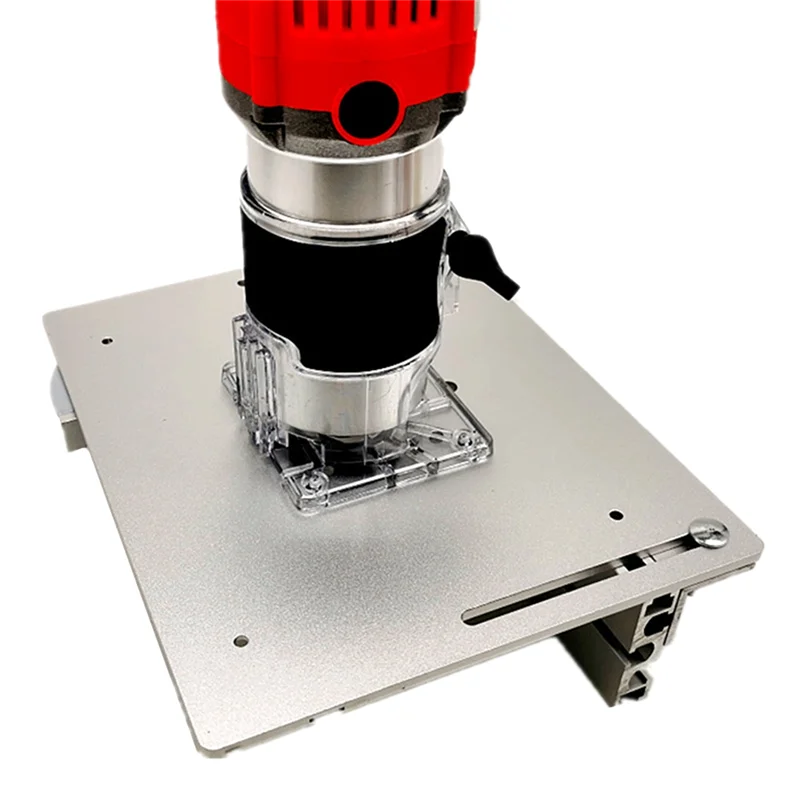 Router Tisch Einsatz Board Elektrische Holz Fräsen Flip Board Elektrische Holz Fräsen Tisch für Holzbearbeitung Werkbank Silber