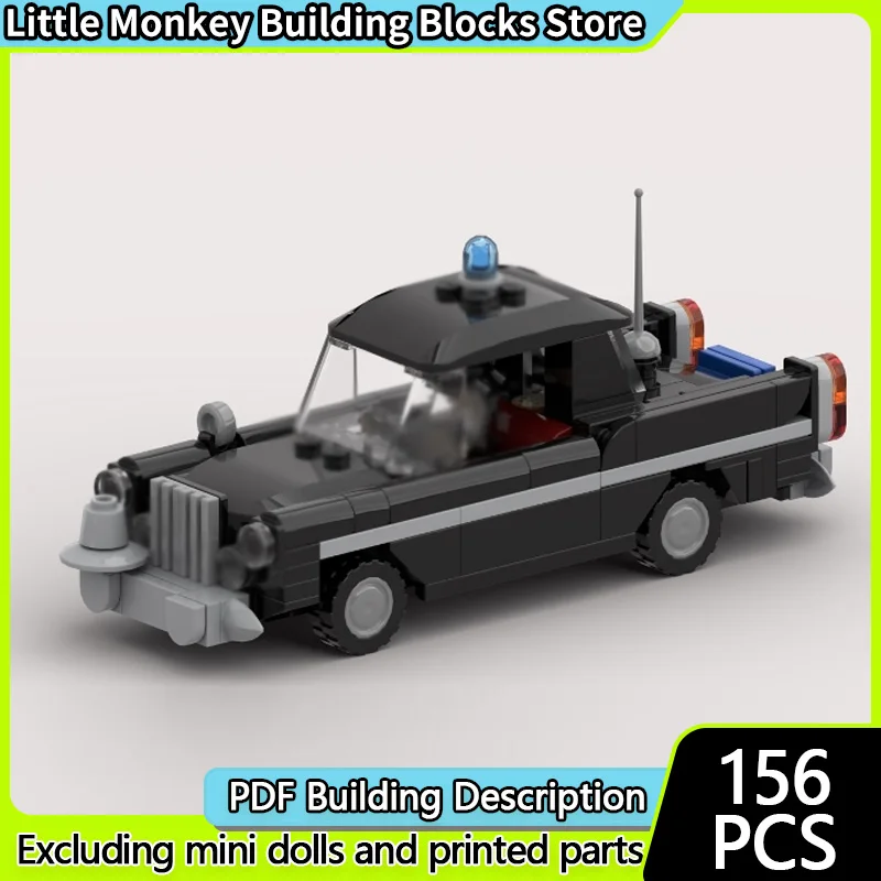 

Конструктор City Car Model MOC: Классическая британская полицейская машина, модульная технология, детские праздничные подарки, игрушки для сборки