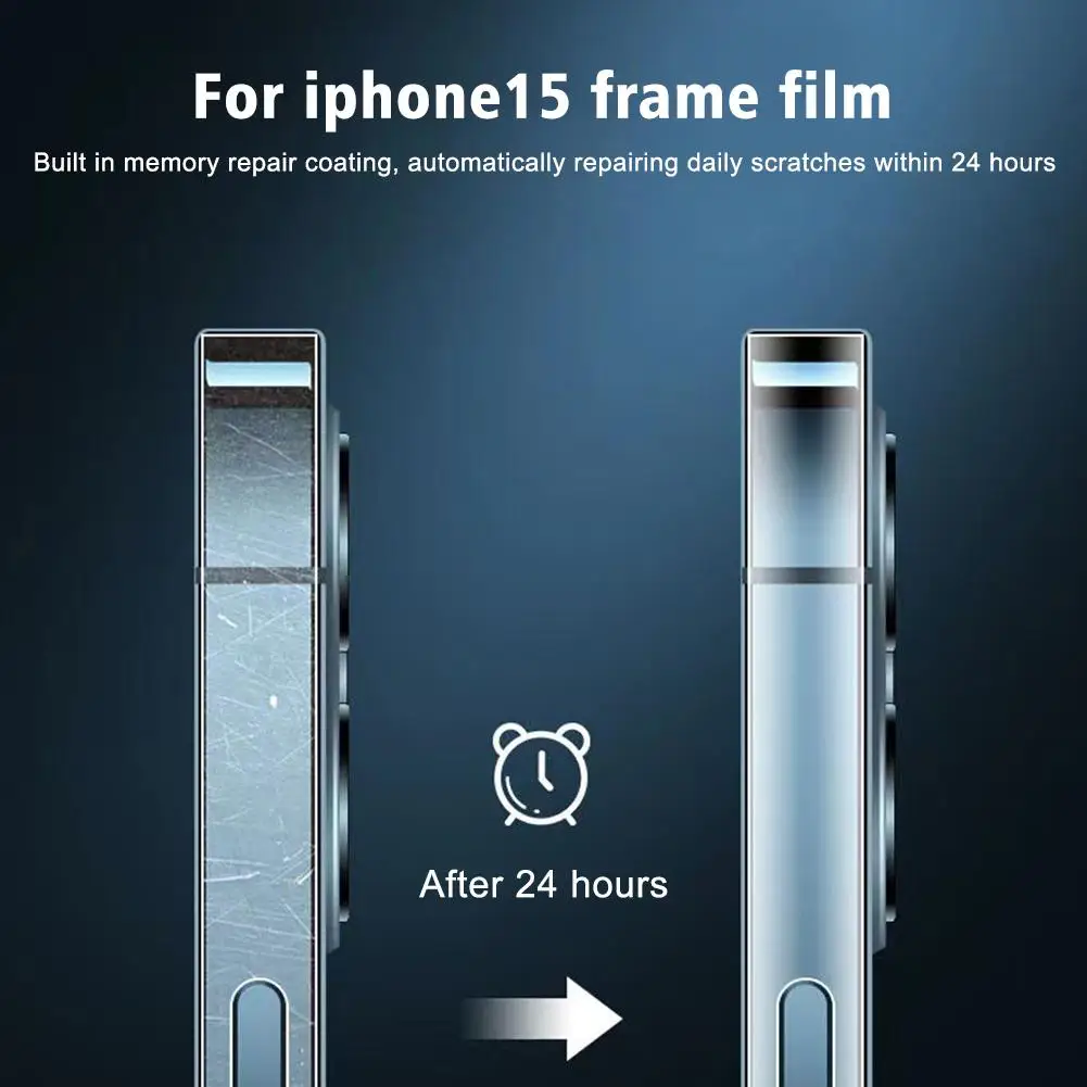 Side Hydrogel Film For iPhone 15 Pro Max 15 Plus 15 15Pro  Frame Protective Border HD Clear Matte Screen Protector image 3