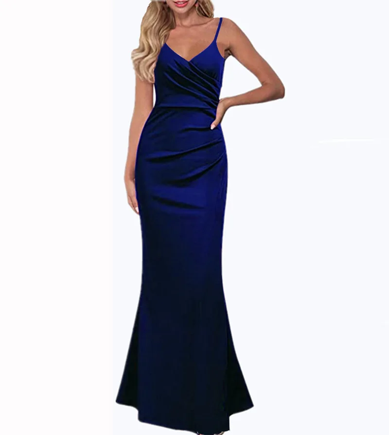 Spring and summer new style dress, pure color slim slim sash swing dress