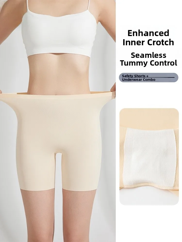 

High-Waist One-Piece Se Pants Women's Base Layer orts Sl Anti-Light Tightening Abdomen Underwear Briefs